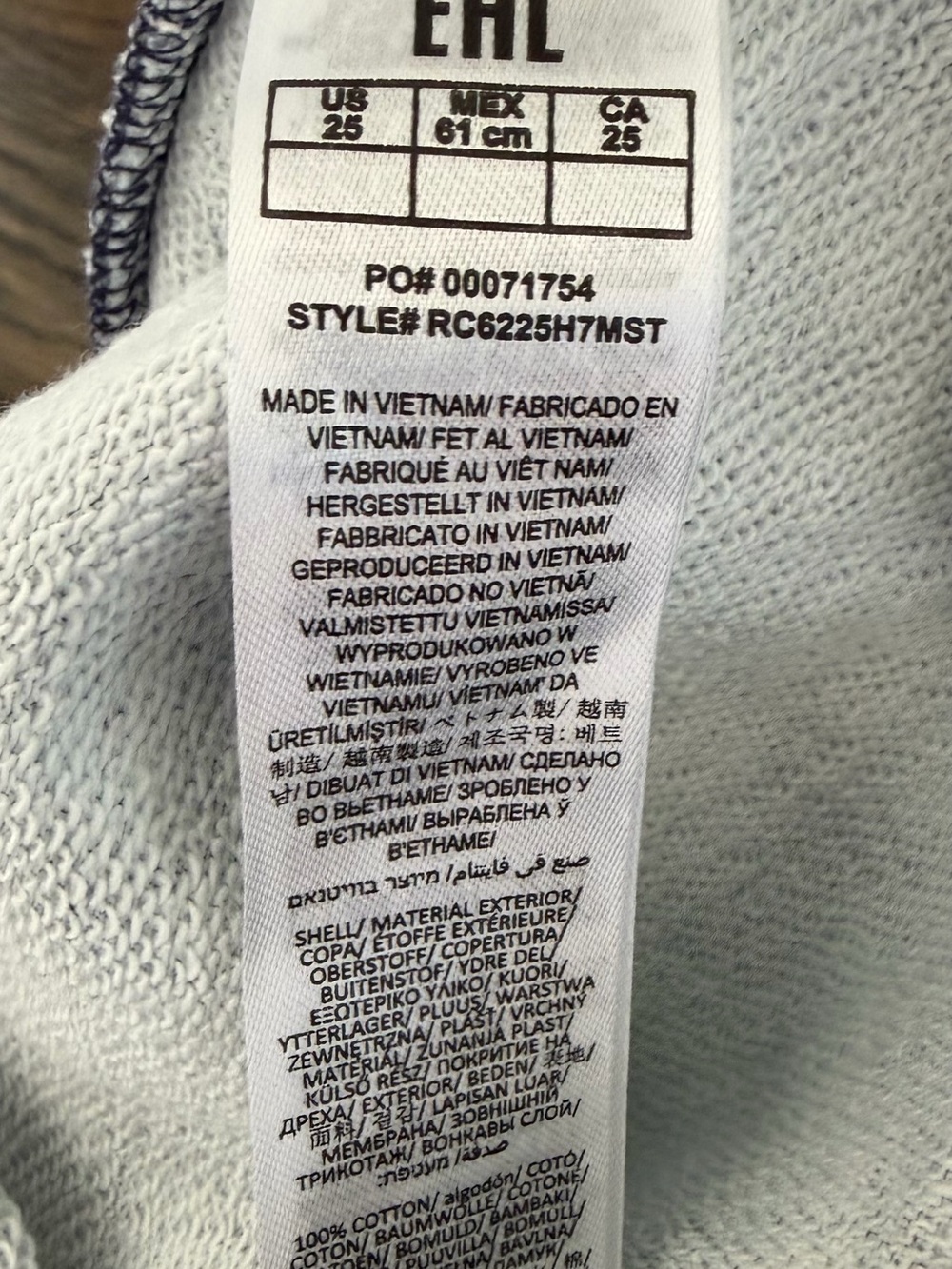 rag & bone Miramar Denim-Look Wide Leg Cotton Terry Sweatpants Size 25 - Picture 6 of 6